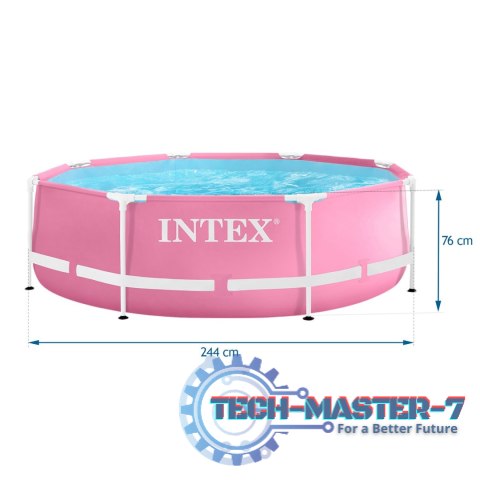 Basen stelażowy okrągły dla dzieci 244x76 cm różowy INTEX 28290 INTEX Basen stelażowy okrągły dla dzieci 244x76 cm różowy INTEX 28290 INTEX