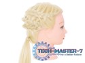 Główka głowa treningowa fryzjerska naturalne włosy blond