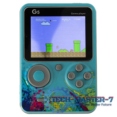 Konsola przenośna do gier mini retro niebieska Konsola przenośna do gier mini retro niebieska