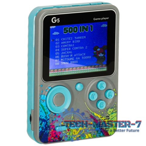 Konsola przenośna do gier mini retro szara Konsola przenośna do gier mini retro szara