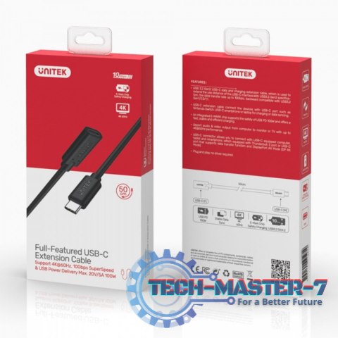 Kabel USB UNITEK USB typ C 1 Kabel USB UNITEK USB typ C 1