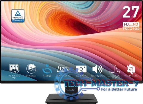 Monitor MSI PRO MP271A E2 (27" /IPS /120Hz /1920 x 1080 /Czarny) Monitor MSI PRO MP271A E2 (27" /IPS /120Hz /1920 x 1080 /Czarny)