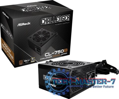 Zasilacz PC ASROCK 750W 90-UXC075-BNEAAA Zasilacz PC ASROCK 750W 90-UXC075-BNEAAA