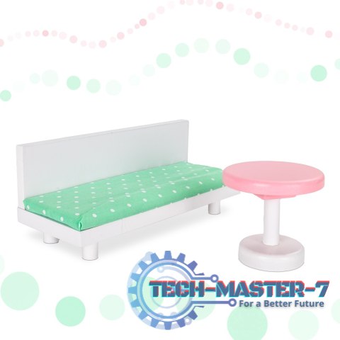 Domek dla lalek drewniany mebelki pastelowy 117cm Domek dla lalek drewniany mebelki pastelowy 117cm