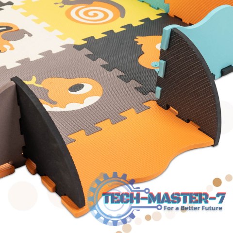 Mata edukacyjna piankowa puzzle zwierzątka kolorowa 114 x 114 cm 25 elementów Mata edukacyjna piankowa puzzle zwierzątka kolorowa 114 x 114 cm 25 elementów