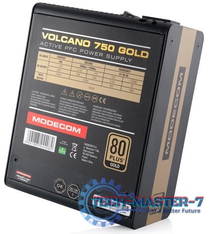 Zasilacz PC MODECOM 750W ZAS-MC90-SM-750-ATX-VOLCANO-GOLD Zasilacz PC MODECOM 750W ZAS-MC90-SM-750-ATX-VOLCANO-GOLD