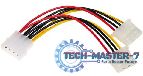 Kabel zasilający AKYGA Molex (gniazdo) - 2 x Molex (wtyk) 0.15m. AK-CA-15 Kabel zasilający AKYGA Molex (gniazdo) - 2 x Molex (wtyk) 0.15m. AK-CA-15