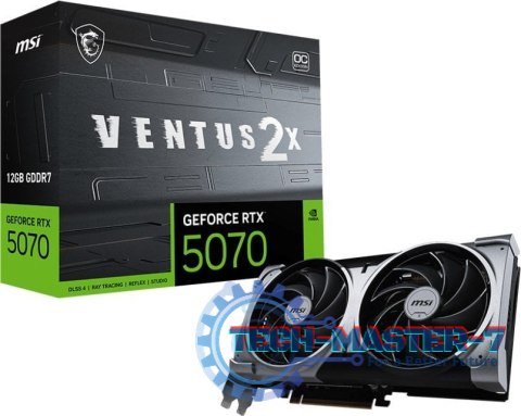 Karta graficzna MSI GeForce RTX 5070 Ventus 2X OC 12GB GDDR7 DLSS4 (GeForce RTX 5070 12G VENTUS 2X OC) Karta graficzna MSI GeForce RTX 5070 Ventus 2X OC 12GB GDDR7 DLSS4 (GeForce RTX 5070 12G VENTUS 2X OC)