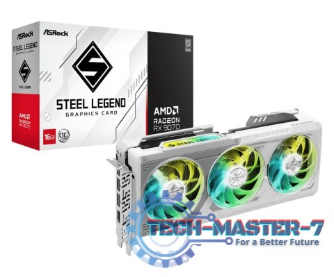 Karta graficzna ASROCK Radeon RX 9070 Steel Legend 16GB (RX9070 SL 16GO) Karta graficzna ASROCK Radeon RX 9070 Steel Legend 16GB (RX9070 SL 16GO)