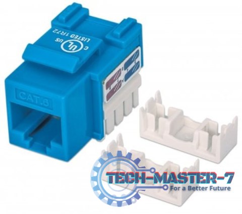 Moduł Keystone Cat6 UTP RJ45 zaciskany niebieski Moduł Keystone Cat6 UTP RJ45 zaciskany niebieski