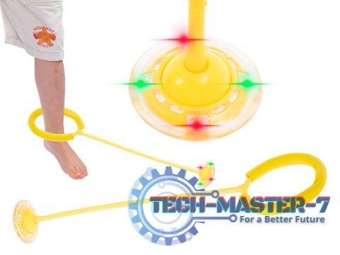 Hula hop na nogę skakanka skipper piłka świecąca migająca LED żółta Hula hop na nogę skakanka skipper piłka świecąca migająca LED żółta