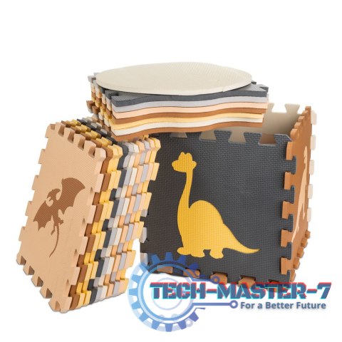 Mata edukacyjna piankowa puzzle brązowa 143 x 143 cm 36 elementów Mata edukacyjna piankowa puzzle brązowa 143 x 143 cm 36 elementów