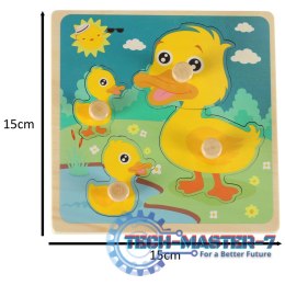 Puzzle drewniane sorter układanka kaczuszka kaczka