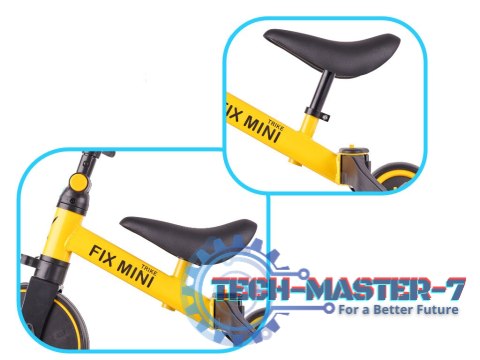 Rowerek Trike Fix Mini biegowy trójkołowy 3w1 z pedałami żółty Rowerek Trike Fix Mini biegowy trójkołowy 3w1 z pedałami żółty