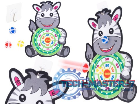 Tarcza Dart z rzutkami piłkami na rzep celowanie rzut do celu zebra Tarcza Dart z rzutkami piłkami na rzep celowanie rzut do celu zebra