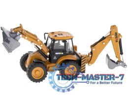 Koparka ładowarka metalowa z ruchomymi łyżkami Die-Cast H-toys 1704 1:50