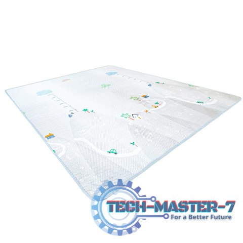 Mata edukacyjna piankowa miarka wzrostu szara 200 x 180 cm Mata edukacyjna piankowa miarka wzrostu szara 200 x 180 cm