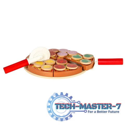 Pizza drewniany zestaw do zabawy na rzep akcesoria łopatka nóż talerz nauka krojenia 20cm Pizza drewniany zestaw do zabawy na rzep akcesoria łopatka nóż talerz nauka krojenia 20cm