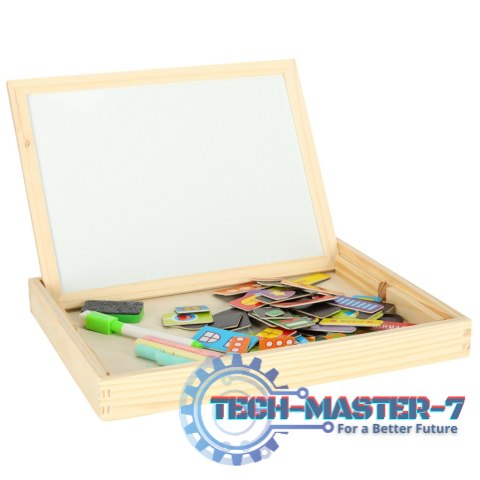 Tablica magnetyczna kredowa wielofunkcyjna miasto + kredka marker gąbka Tablica magnetyczna kredowa wielofunkcyjna miasto + kredka marker gąbka