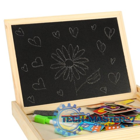 Tablica magnetyczna kredowa wielofunkcyjna miasto + kredka marker gąbka Tablica magnetyczna kredowa wielofunkcyjna miasto + kredka marker gąbka