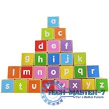 Drewniany pociąg duże klocki edukacyjne alfabet ECOTOYS ECOTOYS Drewniany pociąg duże klocki edukacyjne alfabet ECOTOYS ECOTOYS