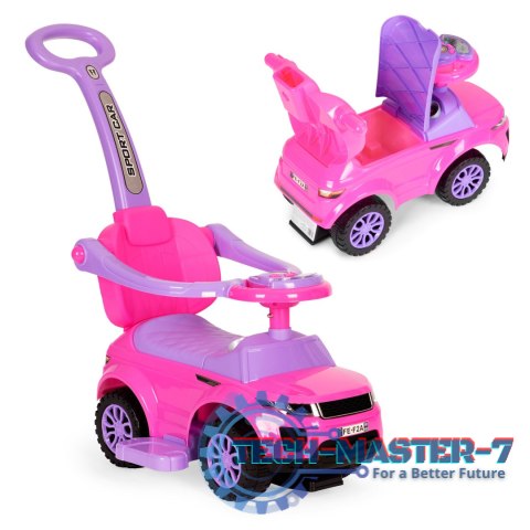 Jeździk chodzik pchacz 3w1 autko super car różowy MULTISTORE Jeździk chodzik pchacz 3w1 autko super car różowy MULTISTORE