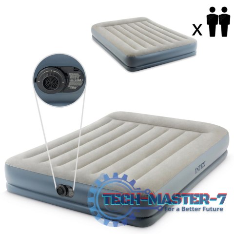 Materac dmuchany 203x152 cm do spania z pompką dwuosobowy INTEX 64118 INTEX Materac dmuchany 203x152 cm do spania z pompką dwuosobowy INTEX 64118 INTEX
