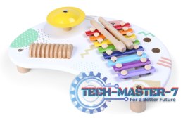 Stolik z instrumentami stół muzyczny cymbałki +18m ECOTOYS ECOTOYS