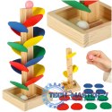Drzewko edukacyjne klocki drewniane tor kulkowy Kulodrom Montessori Drzewko edukacyjne klocki drewniane tor kulkowy Kulodrom Montessori