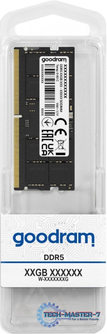 Pamięć GOODRAM (SODIMM/DDR5/16 GB/5600MHz/46CL/SINGLE) Pamięć GOODRAM (SODIMM/DDR5/16 GB/5600MHz/46CL/SINGLE)