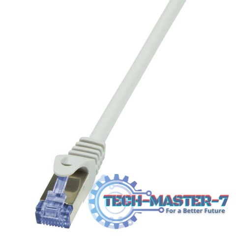 LOGILINK S/FTP Cat.6a 0.5 m Szary 0.5 Patchcord LOGILINK S/FTP Cat.6a 0.5 m Szary 0.5 Patchcord
