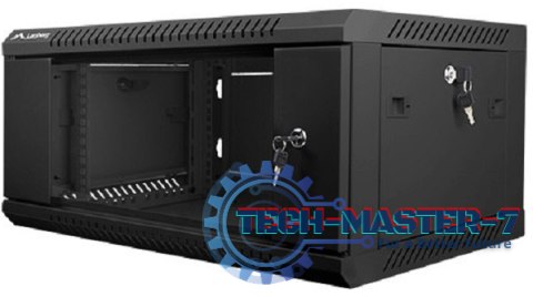 Szafa instalacyjna wisząca 19'' 4U 600X450mm czarna (drzwi szklane) Szafa instalacyjna wisząca 19'' 4U 600X450mm czarna (drzwi szklane)