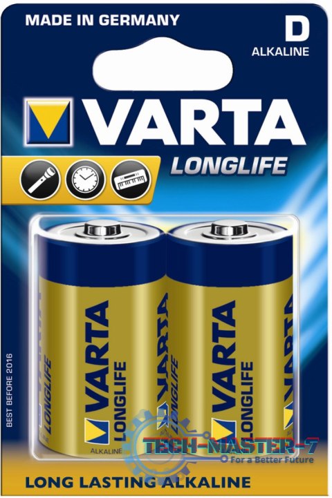 Baterie VARTA Alkaliczno-manganowa D (LR20, R20, 13A, MN1300, UM1, HP2) 2 szt. 4120101412 Baterie VARTA Alkaliczno-manganowa D (LR20, R20, 13A, MN1300, UM1, HP2) 2 szt. 4120101412