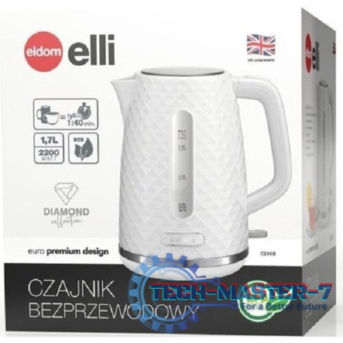 Czajnik ELDOM C280B (1.7L /2200W /Biało-srebrny ) Czajnik ELDOM C280B (1.7L /2200W /Biało-srebrny )