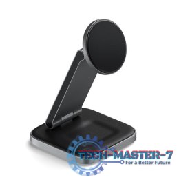 Satechi 3-in-1 Foldable Charging Stand - składana podstawka ładująca Qi2 do trzech urządzeń (US,CAN,EU,UK) (space gray)