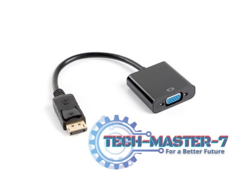 Adapter LANBERG AD-0002-BK Czarny Display Port - VGA AD-0002-BK Adapter LANBERG AD-0002-BK Czarny Display Port - VGA AD-0002-BK