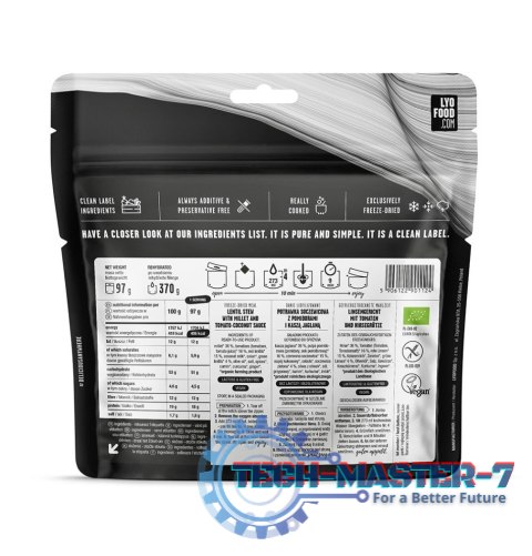 Danie liofilizowane Lyofood Eko Dal Soczewicowy 370 g Danie liofilizowane Lyofood Eko Dal Soczewicowy 370 g