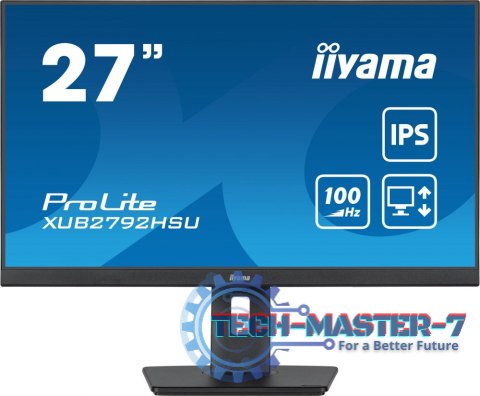 Monitor IIYAMA XUB2792HSU-B6 (27" /IPS /100Hz /1920 x 1080 /Czarny) Monitor IIYAMA XUB2792HSU-B6 (27" /IPS /100Hz /1920 x 1080 /Czarny)
