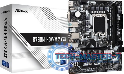 Płyta główna ASROCK B760M-HDV/M.2 D4 LGA1700 MICRO ATX Płyta główna ASROCK B760M-HDV/M.2 D4 LGA1700 MICRO ATX