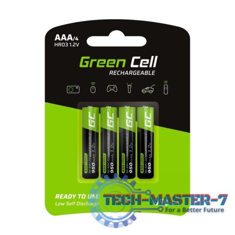 Baterie GREEN CELL NiMH AAA 950mAh 4 szt. GR03 Baterie GREEN CELL NiMH AAA 950mAh 4 szt. GR03