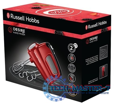 Mikser ręczny RUSSELL HOBBS 24670-56 (350W / Czerwony) Mikser ręczny RUSSELL HOBBS 24670-56 (350W / Czerwony)