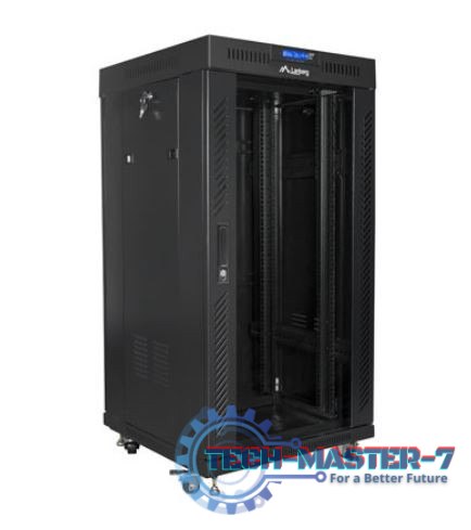 SZAFA INSTALACYJNA RACK STOJĄCA 19" 22U 600X600 CZARNA DRZWI SZKLANE LCD LANBERG (FLAT PACK) V2 SZAFA INSTALACYJNA RACK STOJĄCA 19" 22U 600X600 CZARNA DRZWI SZKLANE LCD LANBERG (FLAT PACK) V2