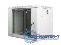 Szafa instalacyjna wisząca 19'' 9U 600X450mm szara (drzwi szklane) Szafa instalacyjna wisząca 19'' 9U 600X450mm szara (drzwi szklane)