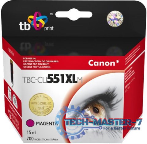 Wkład TB PRINT TBC-CLI551XLM Zamiennik Canon CLI-551XLMA Wkład TB PRINT TBC-CLI551XLM Zamiennik Canon CLI-551XLMA