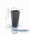 Designerska donica MONUMO VASO biała z oświetleniem MONUMO