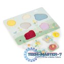 Drewniana tablica sensoryczna z różnymi rodzajami materiału ECOTOYS ECOTOYS Drewniana tablica sensoryczna z różnymi rodzajami materiału ECOTOYS ECOTOYS