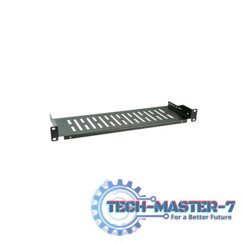 Półka 1U 250mm rack 19, perforowana, czarna Półka 1U 250mm rack 19, perforowana, czarna