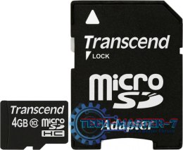 Karta pamięci TRANSCEND 4 GB Adapter SD