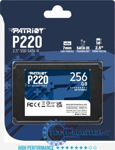 Dysk SSD PATRIOT P220S256G25 (2.5″ /256 GB /SATA III /550MB/s /490MB/s) Dysk SSD PATRIOT P220S256G25 (2.5″ /256 GB /SATA III /550MB/s /490MB/s)