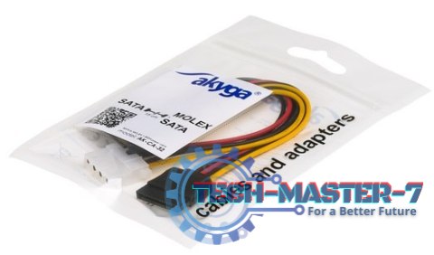 Kabel zasilający AKYGA SATA (wtyk) - SATA (gniazdo) + Molex 0.15m. AK-CA-32 Kabel zasilający AKYGA SATA (wtyk) - SATA (gniazdo) + Molex 0.15m. AK-CA-32